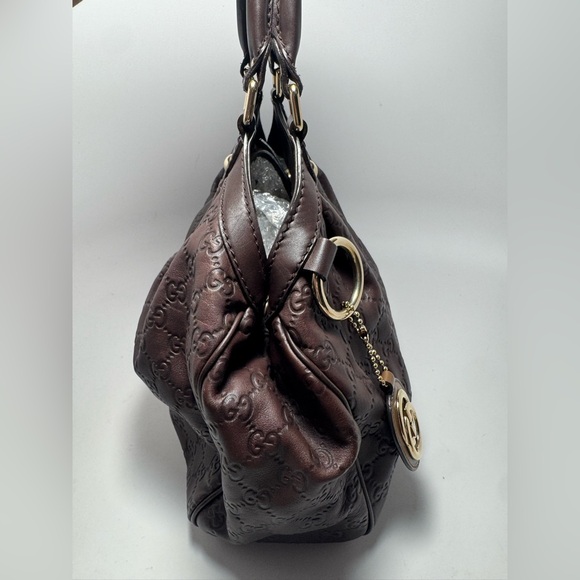 SOLD Gucci Sukey Tote Guccissima Leather Hand Bag Walnut Brown - Picture 8 of 16